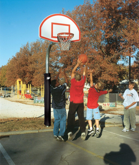 Bison 4 1/2" Heavy Duty Finished Aluminum Fan Playground Basketball System