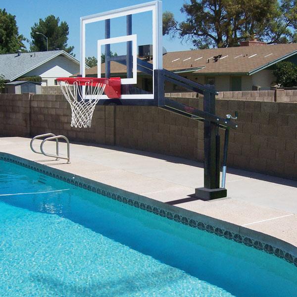 First Team HydroShot Stainless Steel In-Ground Poolside Basketball Hoop